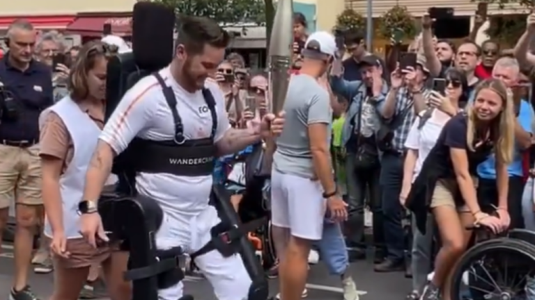 Exoskeleton Excitement: Para-Athlete Carries Olympic Torch
